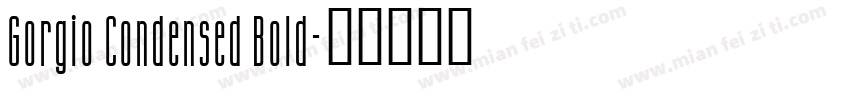 Gorgio Condensed Bold字体转换
